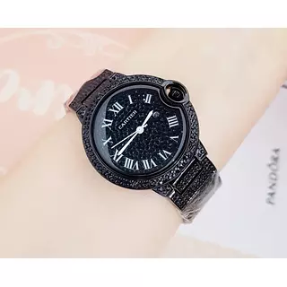 Reloj Negro Con Pedrería Fina | Elegancia