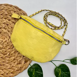 Bolso Riñonera Amarillo – Estilo Con Cadena