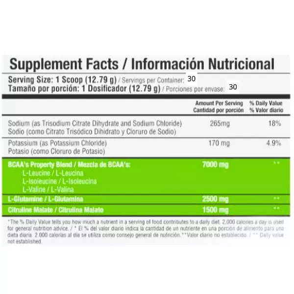 Bcaa 2:1:1 384 Gr 30 Servicios Healthy Sports