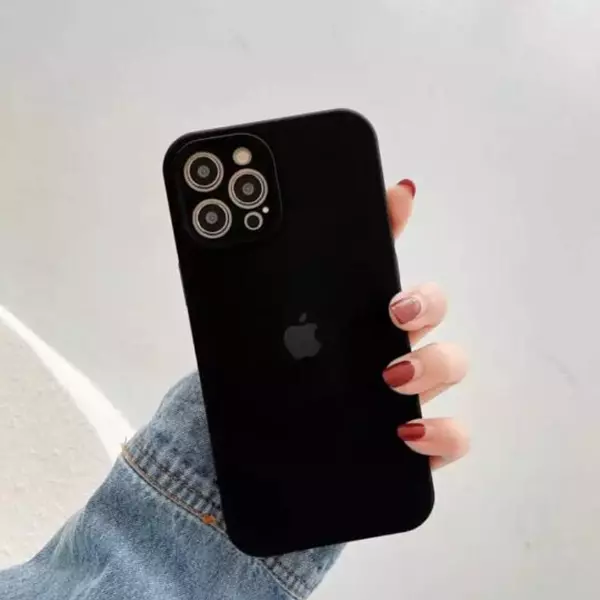 Silicon Case Negro Protector Cámaras Iphone11