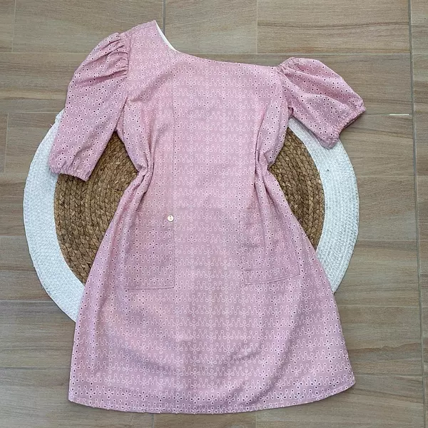 Vestido Ojalillo Rosa