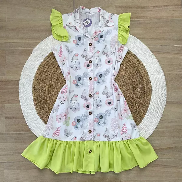 Vestido Mariposas Verde