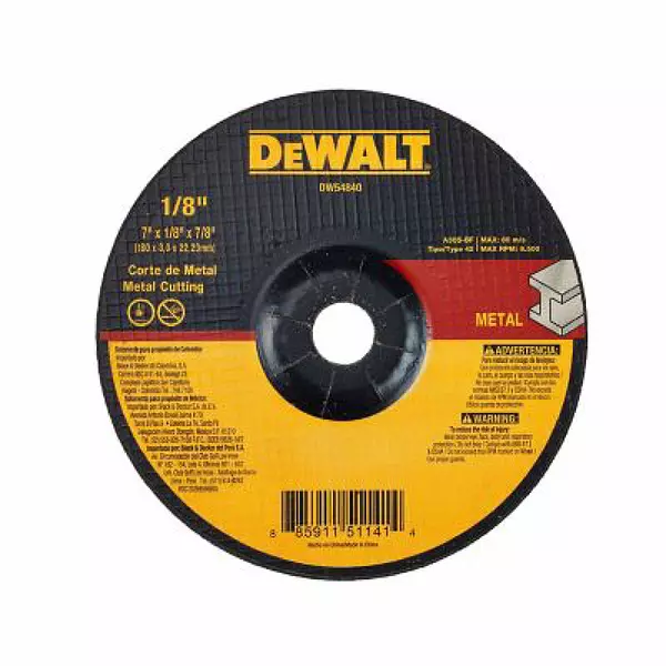 Disco Desbaste Metal Dewalt 1/8" 7"X1/8" X 7/8