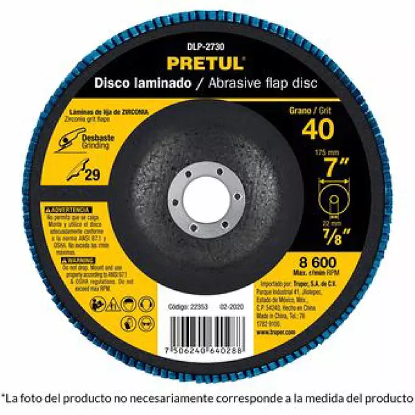 Disco Flap 4 1/2" 40 Pretul