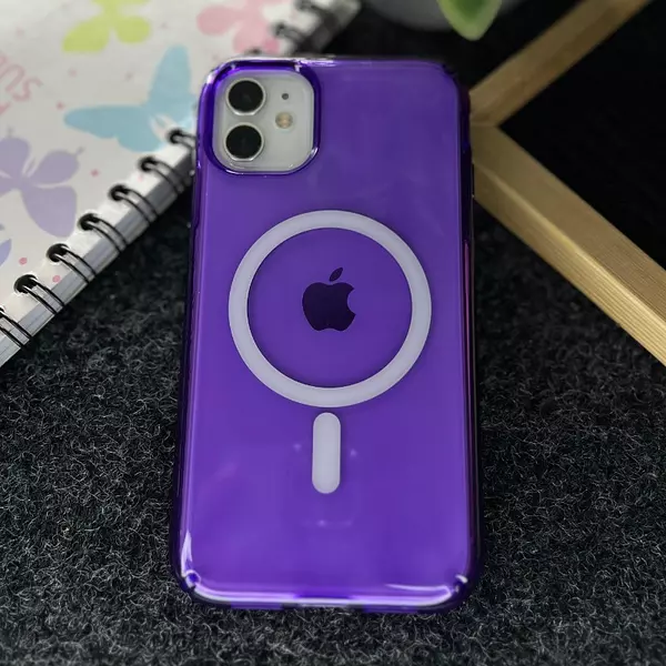 Case Magsafe Morado Translucido Iphone14