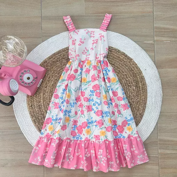 Vestido Rosa-Flores