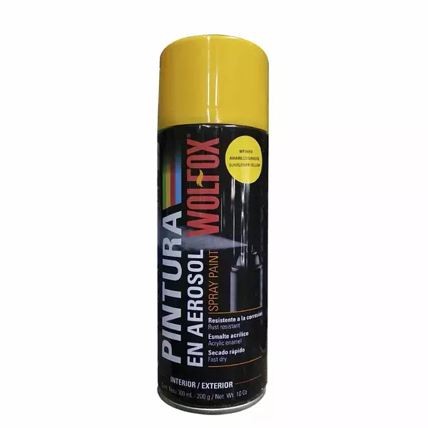 Pintura En Aerosol Wolfox Amarill Girasol 300 Ml