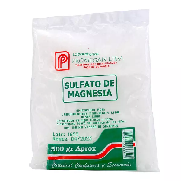 Sulfato De Magnesia 500g Promegan