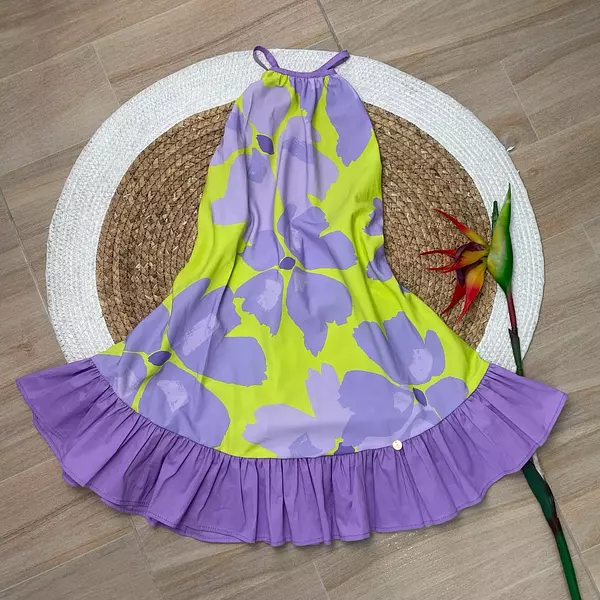 Vestido Lila-Verde