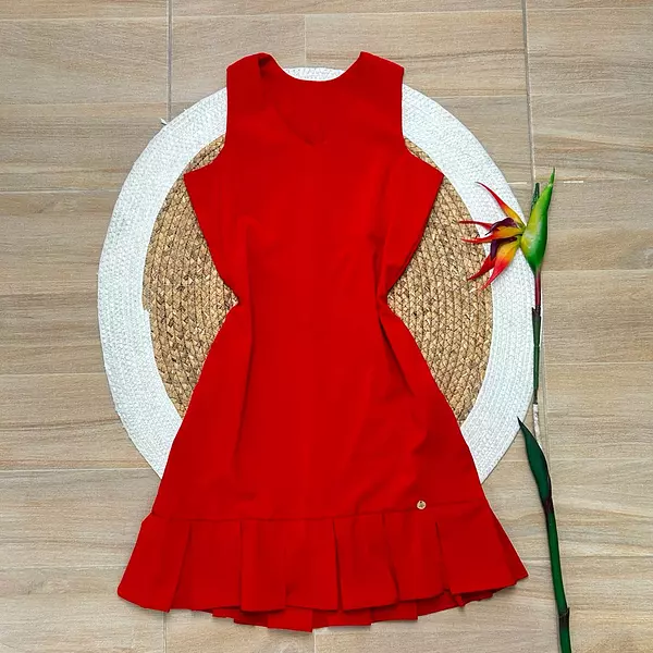 Vestido Rojo Semi Ceñido