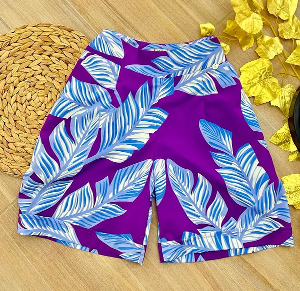 Short Morado Estampado