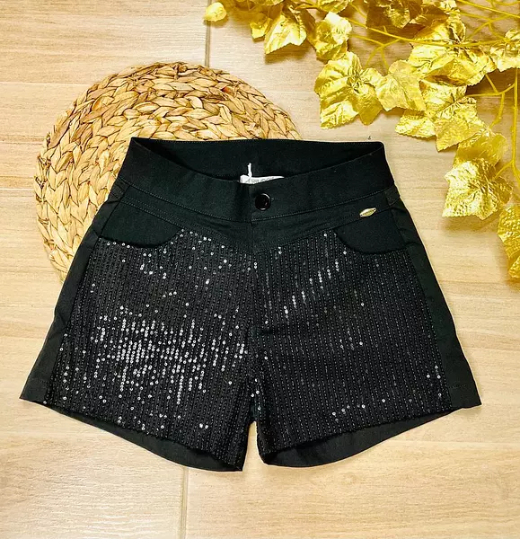 Short Negro Lentejuelas