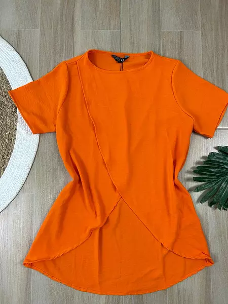 Blusa Manga Corta Naranja