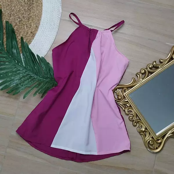 Blusa Tiras-Fucsia