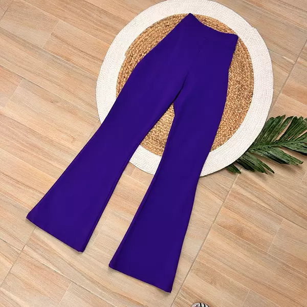 Pantalón De Tela Morado