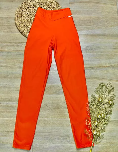 Pantalon Naranja Tiro Alto