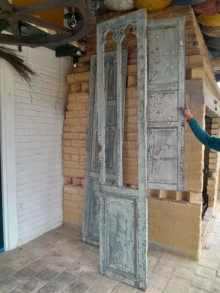 Puerta Ventana De 2 Hojas Antigua - Colombia 1910