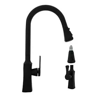 Grifo Monocontrol Extraible Lavaplatos Alto Negra