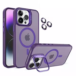 Case Magsafe Morado Mate Protector Cámaras Iphone13pro+