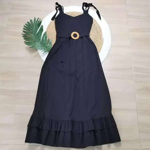 Vestido Negro-Cinturón