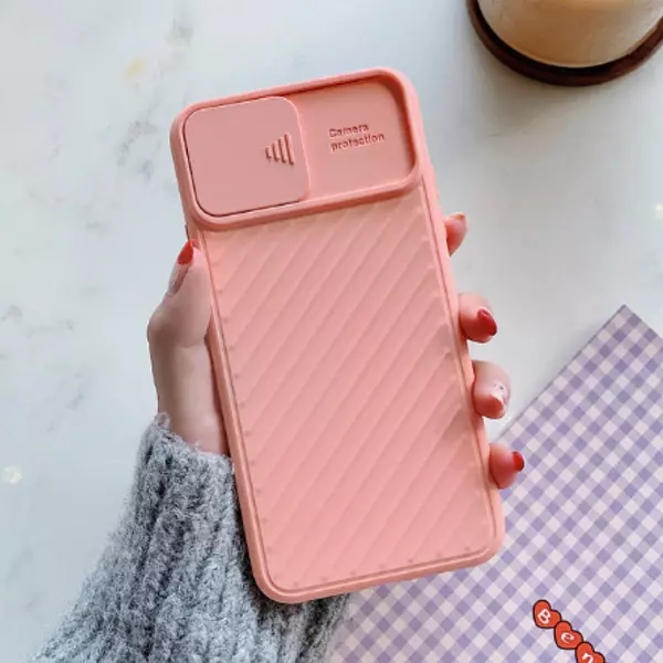 Case Con Protector De Cámara Rosado Iphone11pro+