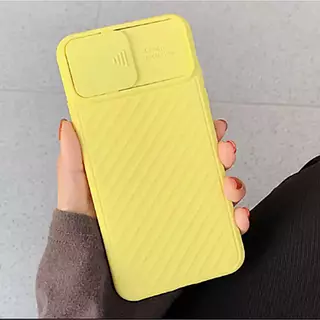 Case Con Protector De Cámara Amarillo Iphone11pro+