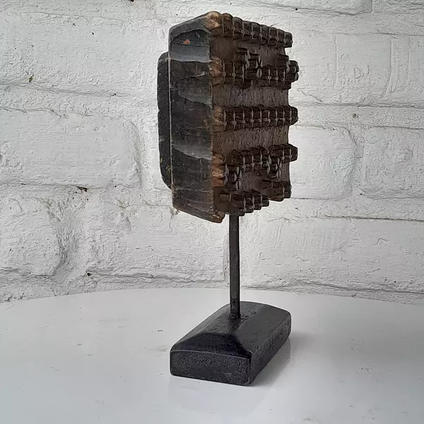 Sello Indio De Impresión Textil Siglo Xix