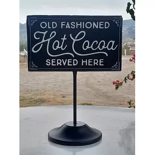 Letrero Metalico Hot Cocoa Served Here