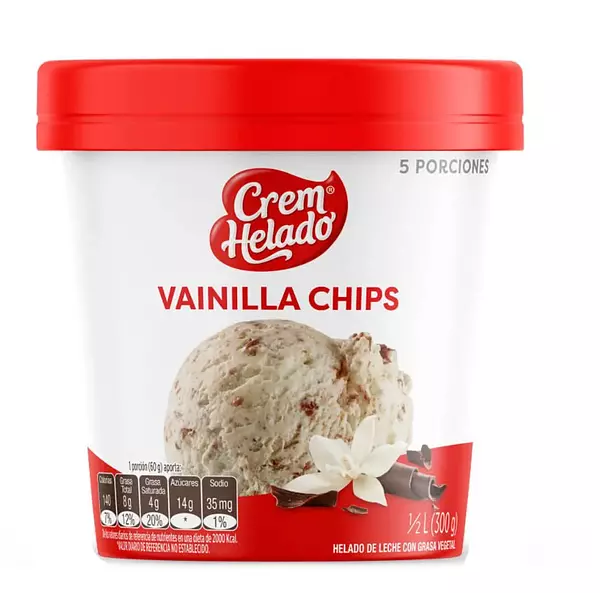 Vaso Helado Vainilla Chips