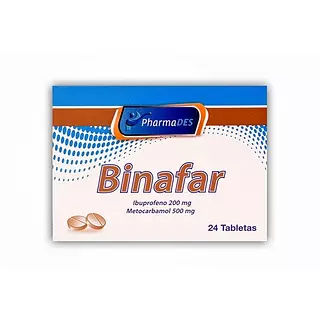 Binafar Ibuprofeno+Metocarbamol 200/500 Mg