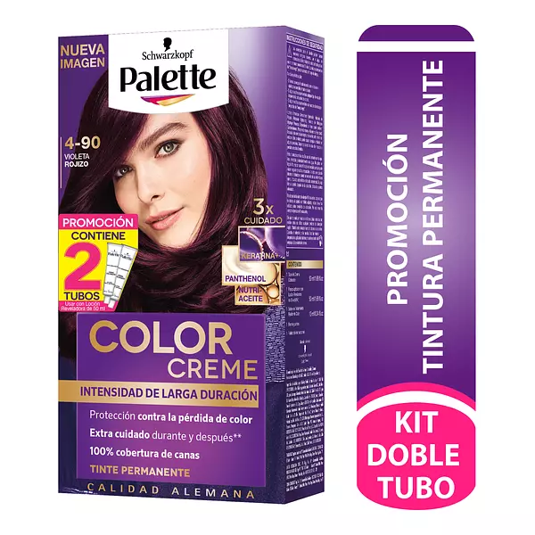 Tinte Palette Kit 4-90 Violeta Rojizo