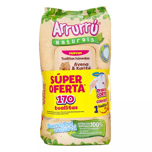 Toallitas Húmedas Arrurú Avena