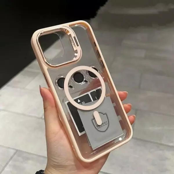 Case Magsafe Borde Rosado Protector Cámaras Iphone11