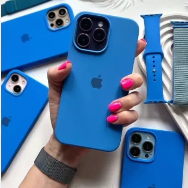 Silicon Case Azul Iphone 14pro