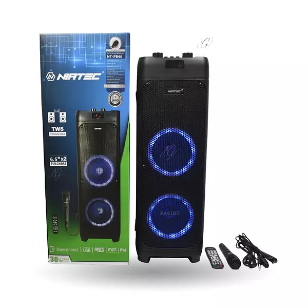 Cabina Torre 8 X2 Recargable Niatec Nt-Pb37 Bluetooth