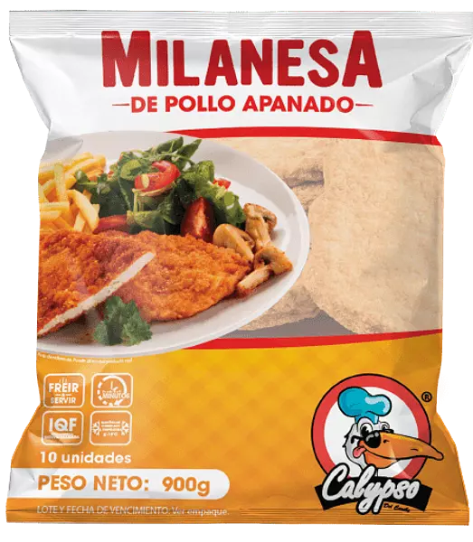 Milanesa De Pollo Apanada 900 Gr