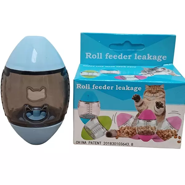 Juguete Porta Snack Interactivo Para Gato Azul