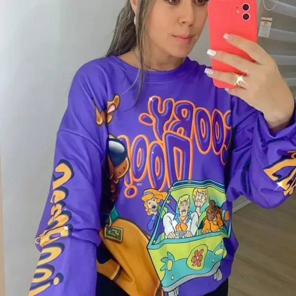 Buso Oversize Estampado Scooby-Doo