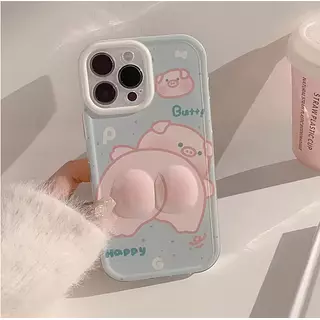 Case Cerdito Protector Cámara Iphone13pro+