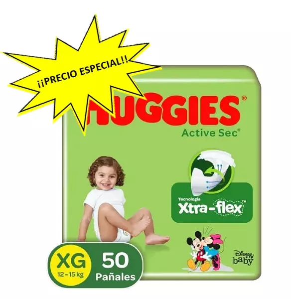 Pañales Huggies Active Sec Etapa 4