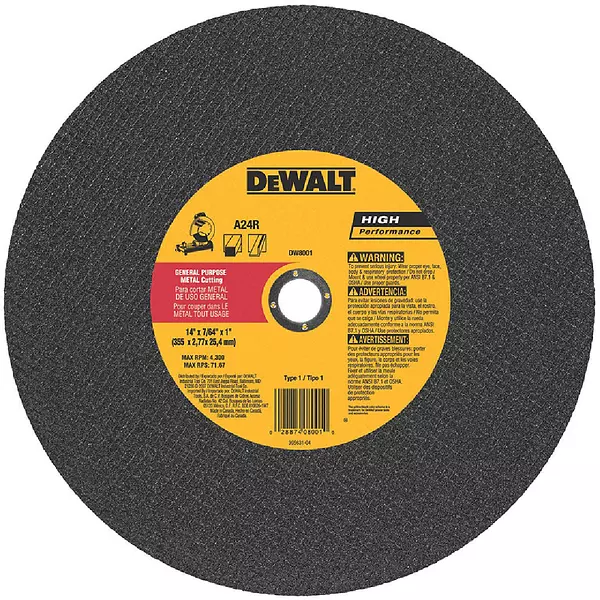 Disco Corte Metal 14 Tronzadora Dewalt