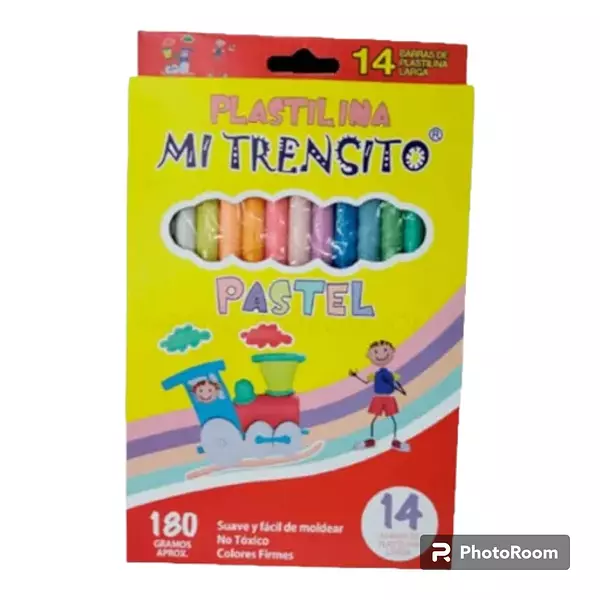 Plastilina Trensito Pastel Larga*14