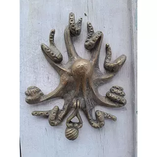 Aldaba De Pulpo En Bronce