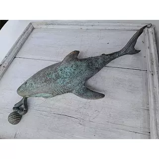Aldaba Tiburón En Bronce Patinado