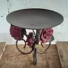 Soporte Para Vela Decorado Con Rosas En Resina