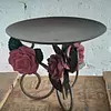 Soporte Para Vela Decorado Con Rosas En Resina