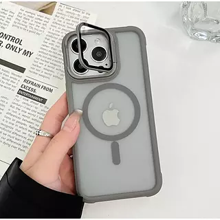 Case Magsafe Mate Borde Gris Protec. Camara Iphone13