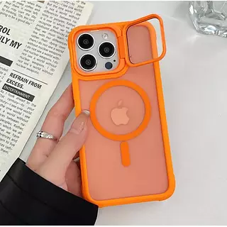 Case Magsafe Mate Borde Naranja Protec. Camara Iphone13pro