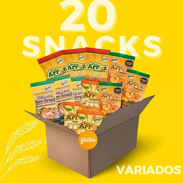 20 Snacks Variados - De Exportación, Normal, Integral Y Pica