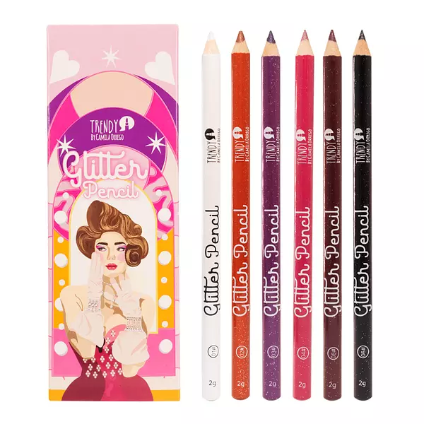 Kit X 6 Delineadores De Ojos Glitter Pencil